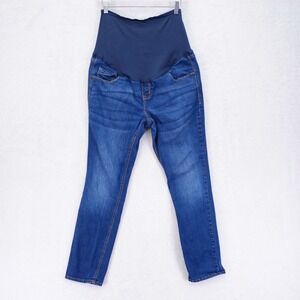 Old Navy Maternity‎ Full Panal Skinny Blue Jeans -12 Short- Low Rise 34 / 28